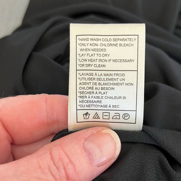 Steve Madden Ayana Black Asymmetric One Shoulder Midi/Mini Dress Large NWT - Picture 14 of 16